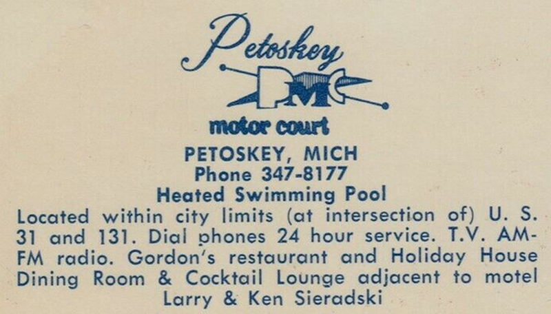 Petoskey Motel (Superior Motel, Petoskey Motor Court) - Vintage Postcard (newer photo)